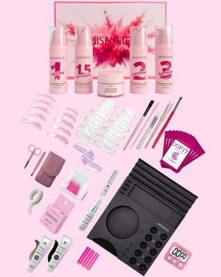 Kit duo luxe Misenlift Poudre — lash lift coreen et rehaussement sourcils professionnel, lotions et accessoires inclus