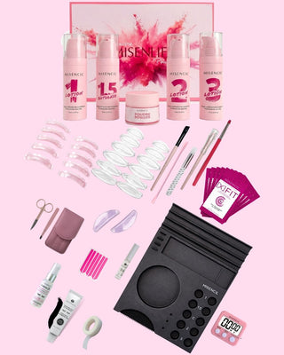 Kit lash lift coréen Misenlift Poudre — rehaussement de cils professionnel, lotions, coloration et accessoires inclus