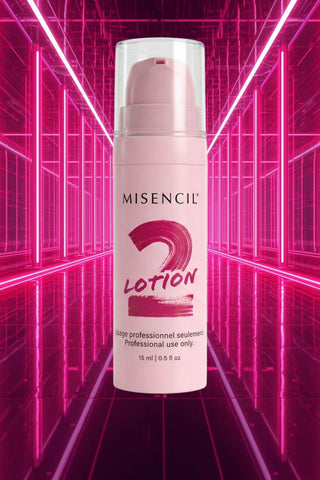Lotion 2 Misenlift Poudre fixateur oxydant doux pour stabilisation du lash lift et brow lift
