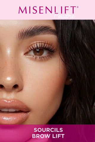Visuel Misenlift Poudre Sourcils pour brow lift professionnel avec sourcils restructurés et regard défini.