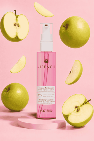 Mousse Nettoyante Yeux & Visage Misencil – 97% Naturelle | Compatible Extensions de Cils | Prébiotiques & Cellules Souches