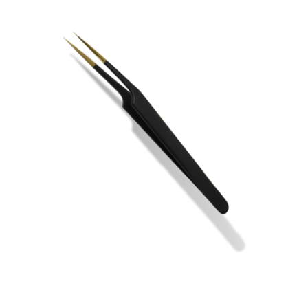 Curved Tweezers Black and Gold